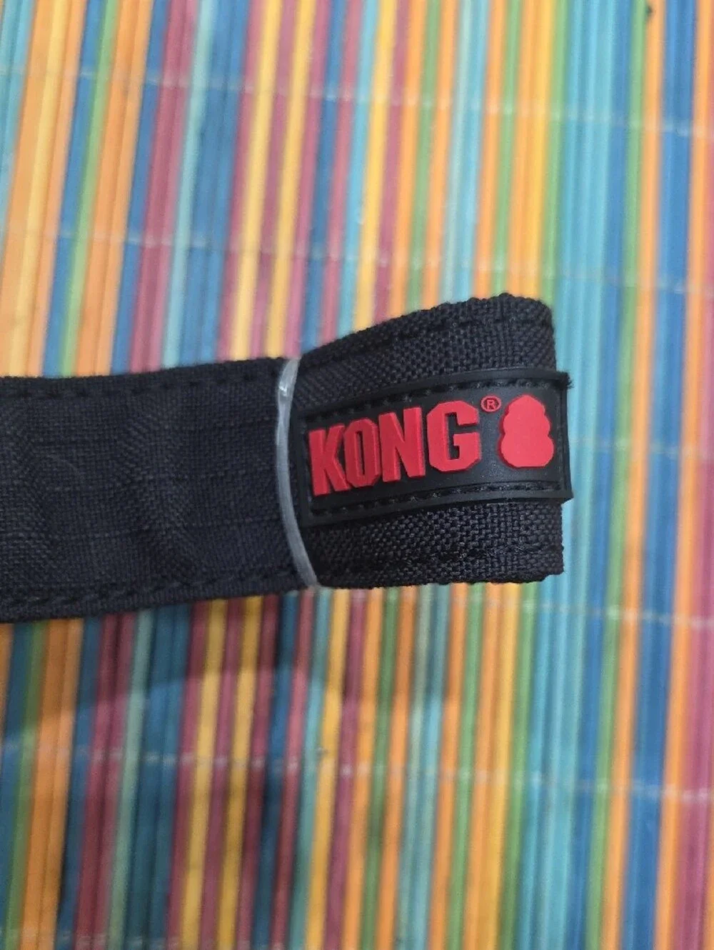 Kong Black Adjustable Nylon Dog Collar with Metal D-Ring Handle For Control Nwt